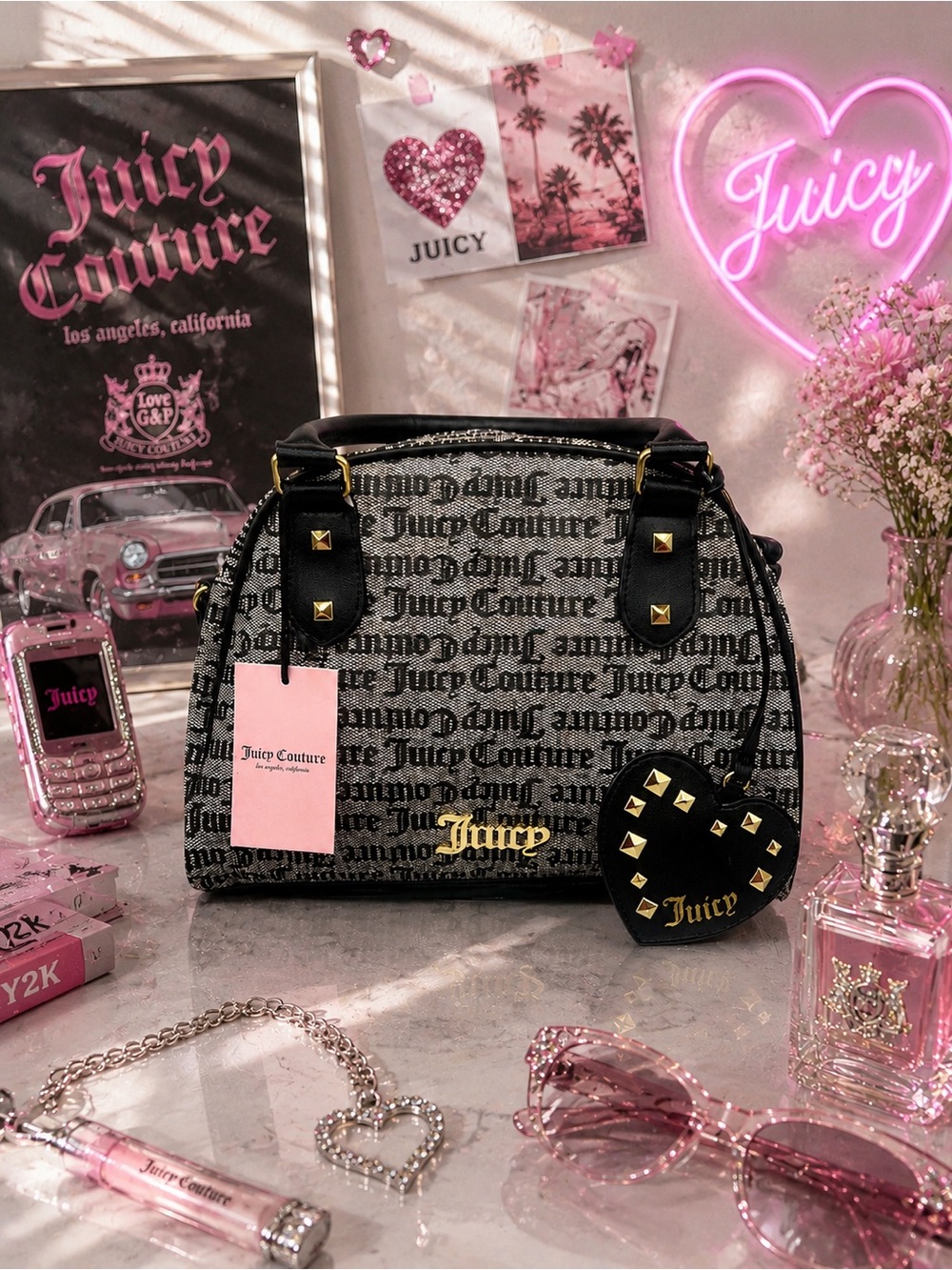 Juicy couture all out love satchel purse